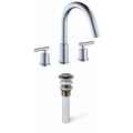 American Imaginations 3H8" CUPC Approved Lead Free Brass Faucet Set In Chrome Color, Drain Incl. AI-33693